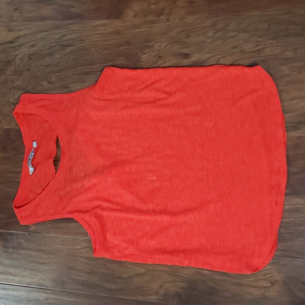 Athleta Organic Daily Cowl Tank Top Red Small
